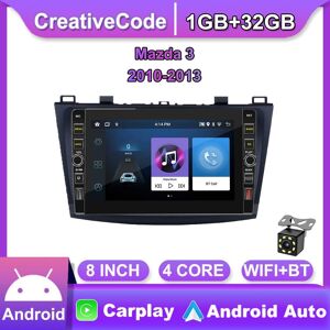 Creativecode 8 Zoll 2 Din Android Autoradio Multimedia Video Player Für Mazda 3 2010-2013 Mit Knopf Knopf Wifi Bt 1+32gb