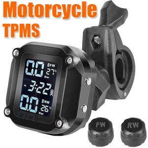 Adams Car Market Motorrad Tpms Motor Reifendruck Reifen Temperatur Überwachung Alarm System Mit 2 Externe Sensoren Usb Solar Lade Motos