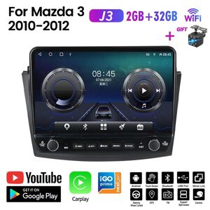Baodandp Für Mazda 3 2010-2012 Mit Knopf Knopf 10 Zoll Auto Radio Multimedia Carplay 2din Stereo Audio Android Video 2 + 32gb