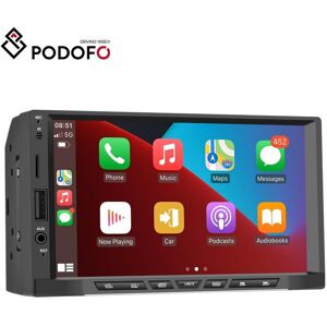 Podofo 2 Din 7'' Autoradio Mit Apple Carplay Android Auto Universal Für Vw Nissan Hyundai Kia Toyota Bluetooth Fm Radio Tf/usb Rückansicht