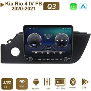 Icreative 10 Zoll Für Kia Rio 4 Iv Fb 2020-2021 Mit Taste Knopf Auto Radio Multimedia Carplay 2din Stereo Audio Android Video 2 + 32gb