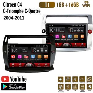 Baodandp 2 Din Für Citroen C4 C-Triomphe C-Quatre Pallas 2004-2011 Autoradio Android Wifi Multimedia-Player Gps 1 + 16 Gb