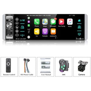 Reakosound Car Life Reakosound Autoradio 1 Din Carplay Autoradio 5,1 Zoll Radio Android Auto Multimedia Player Für Universelle Unterstützung Bluetooth Mirrorlink Fm