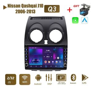 Icreative Android Autoradio Multimedia Video Player Für Nissan Qashqai J10 2006-2013 Mit Knopf Knopf Carplay Wifi Bt 2 Din 2+32gb