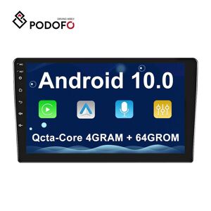 Podofo Ai Voice 8-Kern 4+64g 2 Din 10,1 Zoll Ips Android 10.0 Autoradio Mit Apple Carplay Android Auto 4g/wifi Internet Gps Navigation Bluetooth Dsp
