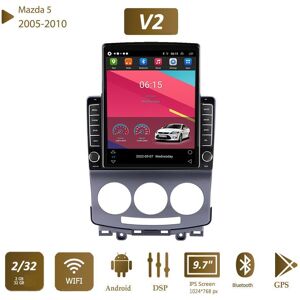 Icreative Für Mazda 5 2005-2010 Auto Radio 9.7 ''Tesla Vertikale Bildschirm Carplay Android Autoradio Multimedia Player 2 + 32gb