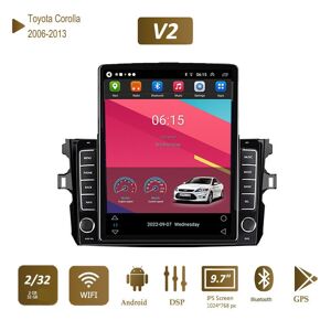 Icreative Für Toyota Corolla 2006-2013 Auto Radio 9.7 ''Tesla Vertikale Bildschirm Carplay Android Autoradio Multimedia Player 2 + 32gb
