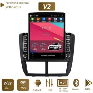 Icreative 9.7 ''Android Auto Radio Carplay Für Subaru Forester 3 Impreza 2007-2013 Tesla Vertikale Bildschirm Autoradio Multimedia Player 2 + 32gb