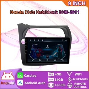 Baodandp 4 + 64gb Für Honda Civic Hatchback 2006-2011 Android Autoradio Stereo Multimedia Video Player Navigation Gps Carplay Lhd Rhd Ips Bildschirm