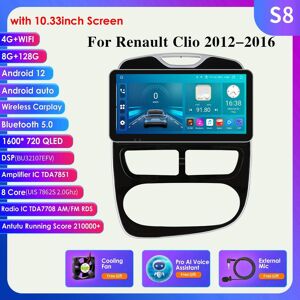 Hizpo 8 + 128g Wireless Carplay 4g-Lte 2din Android Autoradio Für Renault Clio 4 2012-2016 Auto Multimedia Stereo Gps Navi Audio Video Bt Intelligente Bildschirm