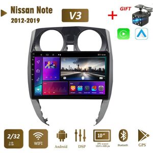 Icreative 2din Carplay Für Nissan Note 2012-2019 Autoradio Auto Radio Multimedia Video Player Navigation Android Kopf Einheit 2 + 32gb