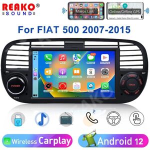 Reakosound Car Life Reakosound 7'' Android 12 Autoradio-Stereo Für Fiat 500 Mit Gps-Navigation, Lenkradsteuerung, Multimedia, Carplay, Bt, Wifi