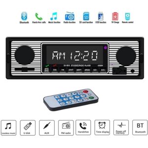 BLE Bluetooth Retro Bilradio MP3-afspiller Stereo USB AUX Classic