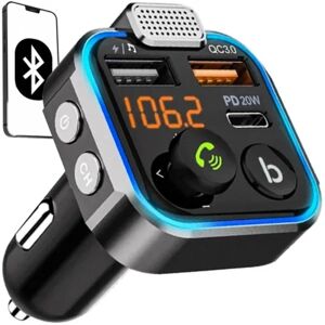 Bluetooth FM-transmitter & Oplader - Til bilen