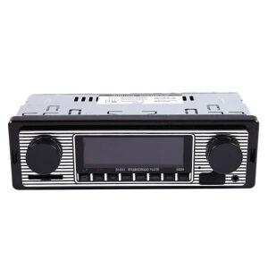 Bluetooth Vintage Bilradio Mp3-afspiller Stereo USB Aux Classic Car Stereo Audio -HG Sort