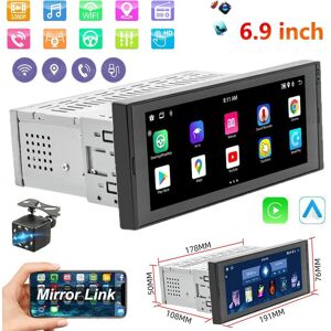 Comprar Hippcron-Radio de coche 1din CarPlay, Android, Bluetooth,  reproductor Multimedia de vídeo MP5, pantalla táctil de 6,2 pulgadas con  Control remoto