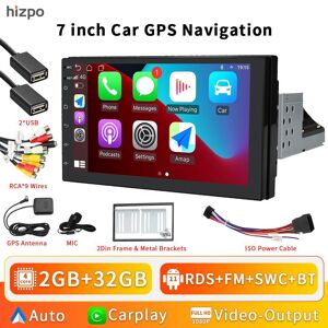 Universal 1din Auto Radio Android Reproductor multimedia 6.9 pulgadas de  pantalla táctil 1 Din coche estéreo Video Navegación GPS Wifi Bluetooth