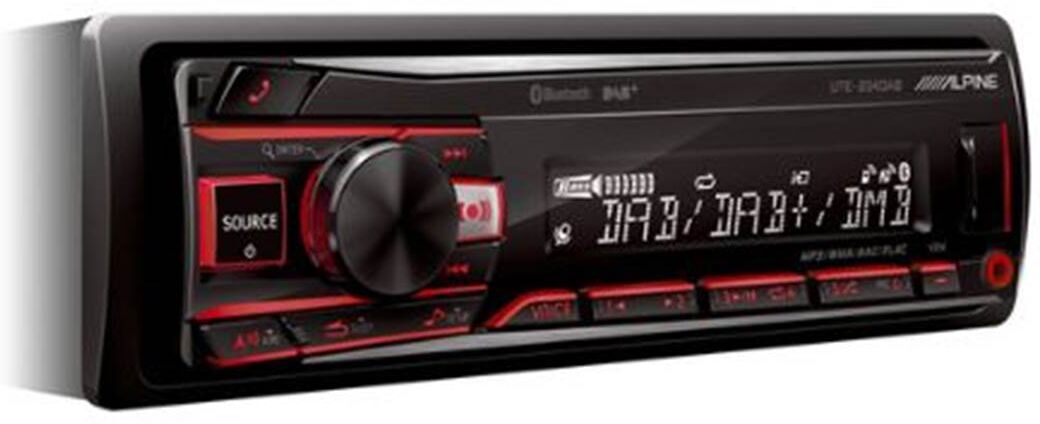 Alpine Receptor Digital Ute-204Dab  1 Din con Dab+