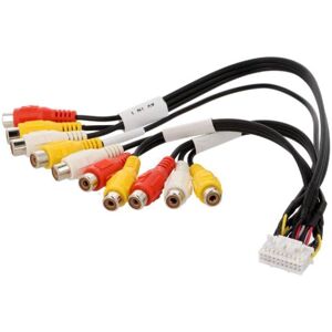 ADNAUTO Cable Connection aux compatible avec autoradio Kenwood rca 20 broches - Publicité