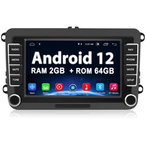 Junsun 2+64GB Autoradio Android 12 pour VW Golf5 6 Touran Polo Tiguan Passat T5 2 Din GPS Navi Carplay/Waze/Android auto, Wifi, USB, RDS - Publicité