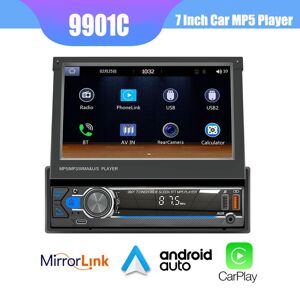 CreativeCode 9901C 7 pouces sans fil autoradio Bluetooth 5.1 Radio CarPlay et Android Auto voiture FM Radio MP5 lecteur - Publicité