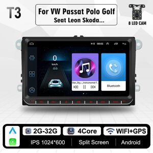 icreative Autoradio Android 9 pouces, Navigation GPS, lecteur multimédia Carplay, 2 Din, pour Volkswagen Golf 5 6 Passat B6 B7 Skoda Polo Jetta - Publicité