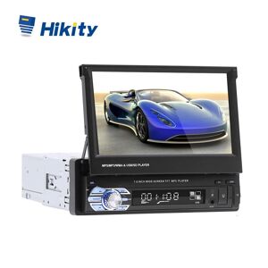 Hikity 1 Din 7  HD autoradio Auto Radio écran tactile voiture MP5 lecteur Support caméra de recul mains libres BT appel FM USB SD - Publicité
