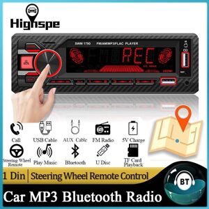 1Din autoradio magnétophone double USB chargeur de voiture Bluetooth lecteur MP3 FM Audio stéréo récepteur musique USB/SD dans le tableau de bord entrée AUX - Publicité