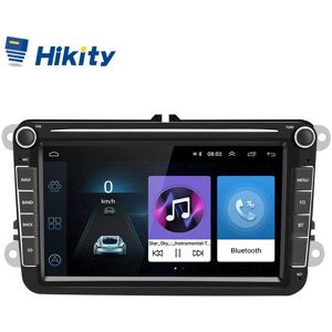 Hikity Autoradio 8 pouces pour VW Golf Passat Polo Seat Lecteur radio Android Double Din Voiture Hifi Radio Lecteur MP5 Navigation GPS WIFI Bluetooth FM USB - Publicité