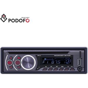 Podofo 12V lecteur CD 1 Din universel voiture lecteur MP3 Autoradio Bluetooth FM voiture multimédia CD VCD DVD AUX USB Autoradio - Publicité