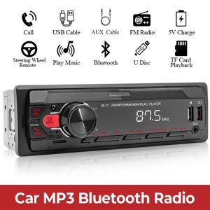 Nouvel autoradio universel 1 DIN autoradio Bluetooth USB AUX dans l unité de tête de tableau de bord Radio FM récepteur multimédia voiture lecteur MP3 récepteur FM - Publicité