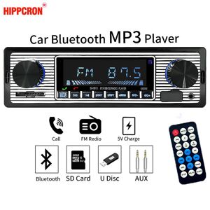 Hippcron autoradio 1 DIN stéréo FM Bluetooth lecteur Audio MP3 téléphone portable mains libres numérique USB/SD avec entrée Aux au tableau de bord - Publicité