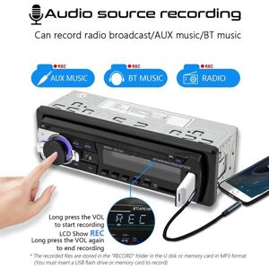 Lecteur MP3 Bluetooth pour voiture, 1 DIN, 12V, Radio FM stéréo, lecteur Audio, Port USB/SD, autoradio intégré au tableau de bord, caisson de basses électronique automobile - Publicité