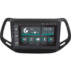 Jf Sound car audio system Radio de Voiture sur Mesure pour Jeep Compass Android GPS Bluetooth WiFi USB Dab+ Touchscreen 10" 4core Carplay AndroidAuto - Publicité