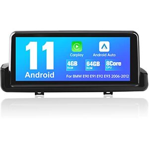 AWESAFE Android 11 [4 Go + 64 Go] Autoradio pour BMW E90 E91 E92 E93 d'origine sans écran avec écran Tactile de 10.25 Pouces, Carplay sans Fil/Android Auto/Bluetooth/WIFI/4G [2005-2012] - Publicité