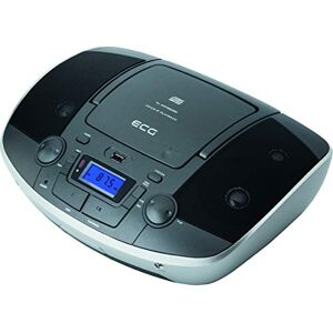 ECG CDR 1000 U Titan CD-Radio avec USB CD, CD-R/RW, MP3, entrée auxiliaire, 30 présélections de Tuner, écran LCD rétroéclairé, télécommande Gris argenté - Publicité