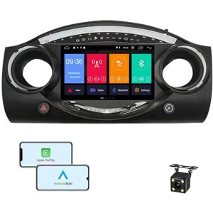 LEgDor Autoradio Carplay 2 DIN Android 12 pour B-M-W M-ini 2004-2006 GPS Navigation MP5 Multimédia Stéréo 9" Écran Support Bluetooth FM Écran Divisé Volant Contrôle Caméra De Recul,M600S - Publicité