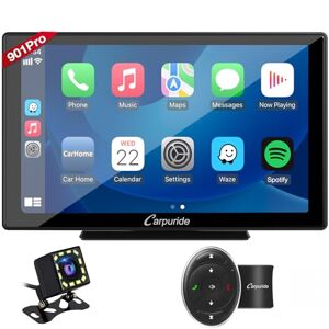 CARPURIDE W901 Pro sans Fil Carplay et Android Auto avec Caméra de Sauvegarde et Commandes au Volant, Double Bluetooth, Mirror Link/GPS/Siri/FM/AUX pour Tous Les Types de Voitures - Publicité