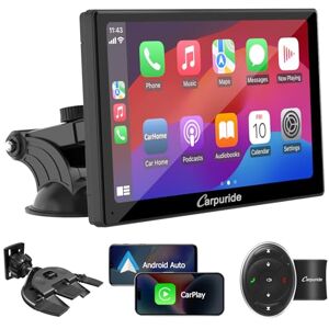 CARPURIDE 2024  W901 avec Commande au Volant, Carplay Portable et Android Auto, écran Tactile IPS HD 1080P de 9 Pouces avec Mirror Link, Siri, Audio Bluetooth, GPS - Publicité