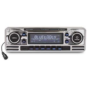 Caliber Autoradio Bluetooth Autoradio Voiture USB/SD Auto Radio FM Autoradio 1 DIN Radio Vintage Design pour Oldtimer Argent - Publicité