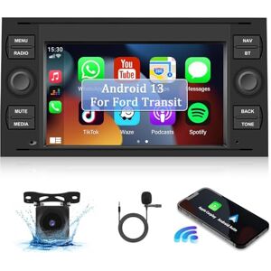 2+64GB】 Android Autoradio pour Fiat Panda 2013-2020 avec Carplay sans Fil  et Android Auto sans Fil, 6,2 écran Tactile Radio avec GPS WiFi BT RDS SWC  HiFi + Caméra de Recul et