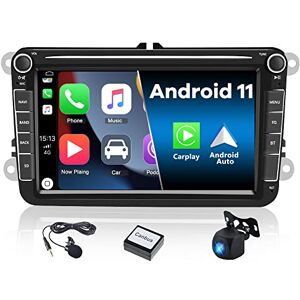 CAMECHO Android 11 Autoradio pour Golf 5 6 VW Passat Polo Seat Skoda avec CarPlay Android Auto 8 Pouces 2 Din Autoradio avec Navi HiFi FM RDS BT WiFi+Canbus+AHD caméra de recul - Publicité