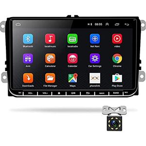 podofo Android Autoradio GPS pour VW Seat Passat Golf MK5 MK6 9" Écran Tactile Bluetooth Lecteur Multimédia de Voiture de Navigation Stéréo WiFi FM Double USB + Caméra de recul - Publicité