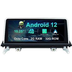 OVRICH Autoradio Android 12 pour BMW X5 X6 E70 E71 (2007-2010) Système CCC[2G RAM + ROM 32G] Wireless Carplay/Android Auto/GPS Navigation/Bluetooth/SWC/4G/WIFI/Caméra arrière/Système idrive conservé - Publicité