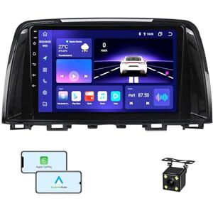 LEgDor Android 12 Autoradio Carplay 2 din pour M-azda 6 3 GL GJ 2012-2017 IPS Écran Tactile GPS Navigation avec Bluetooth FM Écran partagé Commande au Volant Caméra de recul,M800S - Publicité