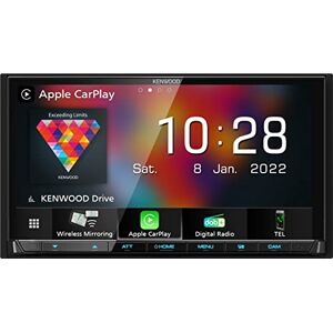 Kenwood DMX8021DABS Autoradio Multimedia, Wireless Apple Carplay, Wireless Android Auto, Ecran Tactile 17,7 cm, Tuner FM/AM/Dab+, Bluetooth Appels Mains Libres et Streaming Audio. Publicité
