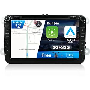 BXLIYER JOYX Android 12 Autoradio pour VW Golf Bora CC Polo Jetta Passat Tiguan Skoda Seat Built in Carplay Android Auto 2 DIN 8” 2G+32G Caméra arrière + canbus GRATUITES Soutien Dab+ Volant WiFi - Publicité