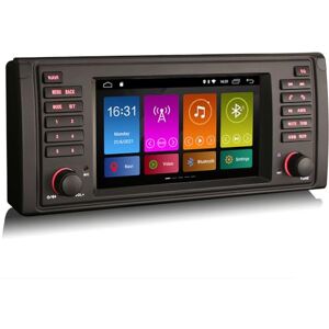 erisin 7 Pouces Android 13 Autoradio Bluetooth Navigateur GPS pour BMW Série 5 E39 E53 M5 X5 Stéréo Support CarPlay WiFi DSP Dab+ USB FM/AM Radio RDS OBD2 Écran tactile Canbus Commande au Volant - Publicité