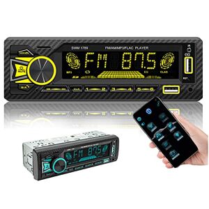 Autoradio Bluetooth 5.0 Mains Libres, FM/AM Poste Radio Voiture Bluetooth  avec Télécommande, Supporte 2 USB/AUX in/SD/TF/WMA/WAV/MP3 Player, 1 DIN  Radio Stéréo 4x65W Soutien iOS Android