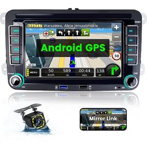 Hikity Android Autoradio pour Golf 5 6 VW Passat Polo Skoda Poste Radio Voiture 2 DIN Bluetooth avec GPS WiFi 7" Écran Tactile Lien Miroir pour iOS/Android Commande au Volant+ Caméra de Recul - Publicité